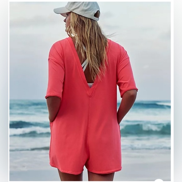 FREE PEOPLE HOT SHOT TEE ROMPER - Picture 3 of 9